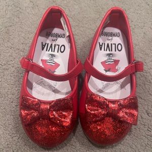 Red glitter ballet flat Gymboree Olivia the Pig Edition